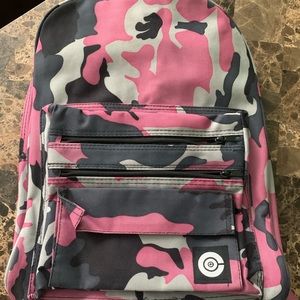 Girls Camo 4- pocket backpack.
